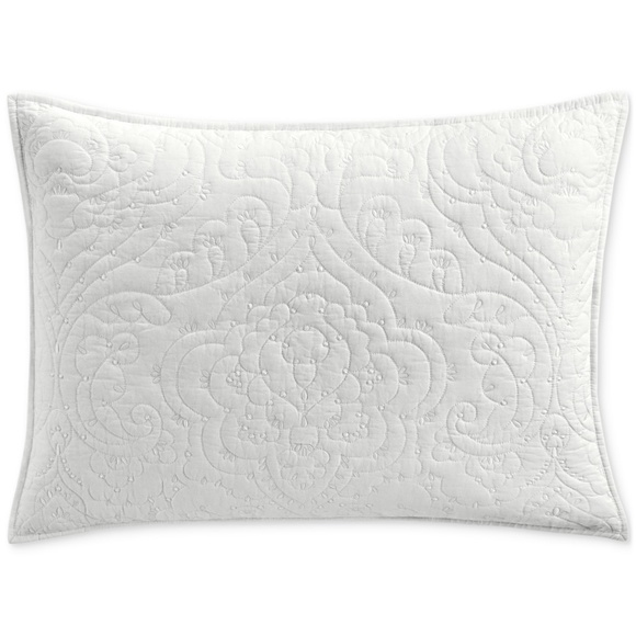 Charter Club Other - Charter Club Sculpted Paisley Embroidered Cotton Pillow Sham, Standard